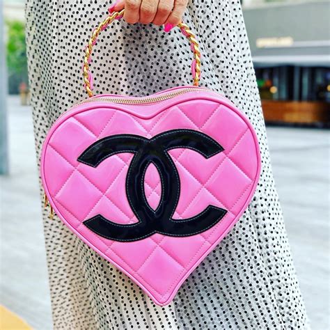 chanel heart-shaped vintage bag pink|buy Chanel bag online.